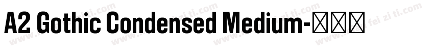 A2 Gothic Condensed Medium字体转换